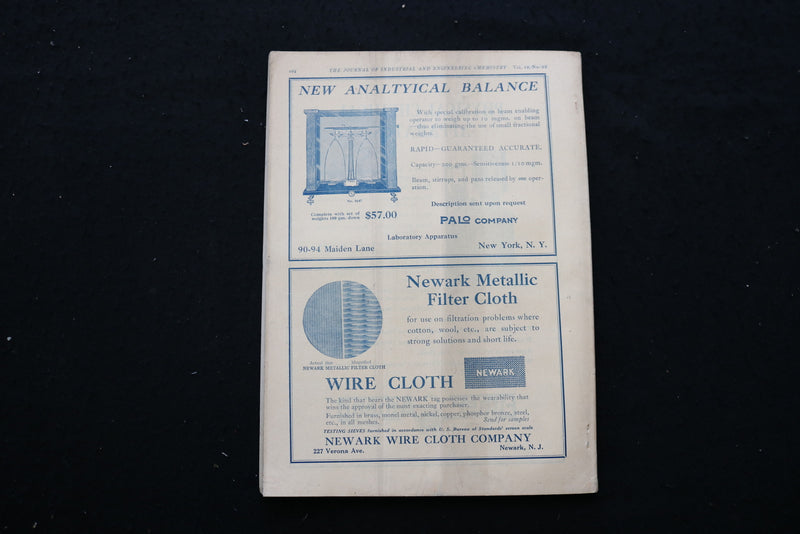 1920 DEC THE JOURNAL OF INDUSTRIAL & ENGINEERING CHEMISTRY MAGAZINE - E 10251