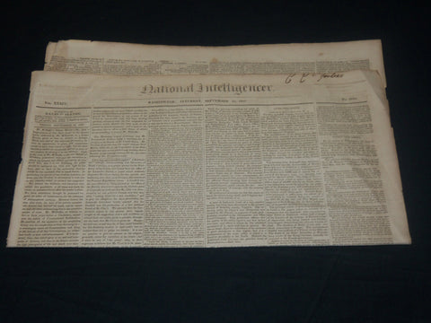 1833 SEPT 21 NATIONAL INTELLIGENCER NEWSPAPER - SENATOR RIVES SPEEECH - NP 4840