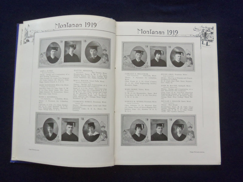 1919 MONTANAN MONTANA STATE UNIVERSITY YEARBOOK - BOZEMAN, MONTANA - YB 3081