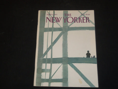 1983 APRIL 11 THE NEW YORKER MAGAZINE - ILLUSTRATED COVER - NY 1265