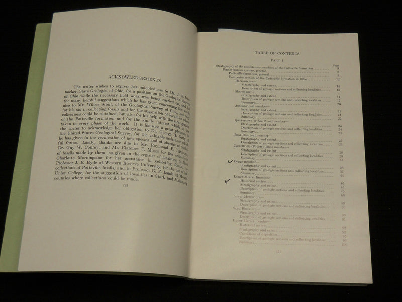 1966 POTTSVILLE FAUNA OF OHIO BOOK - GEOLOGICAL SURVEY OF OHIO - J 7049