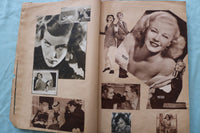 1930'S MOVIE STAR SCRAPBOOK LOADED - HARLOW - LOMBARD - BASEBALL - E 26498