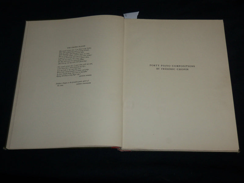 1903 FREDERIC CHOPIN FORTY PIANO COMPOSITIONS BOOK BY JAMES HUNEKER - R 704R