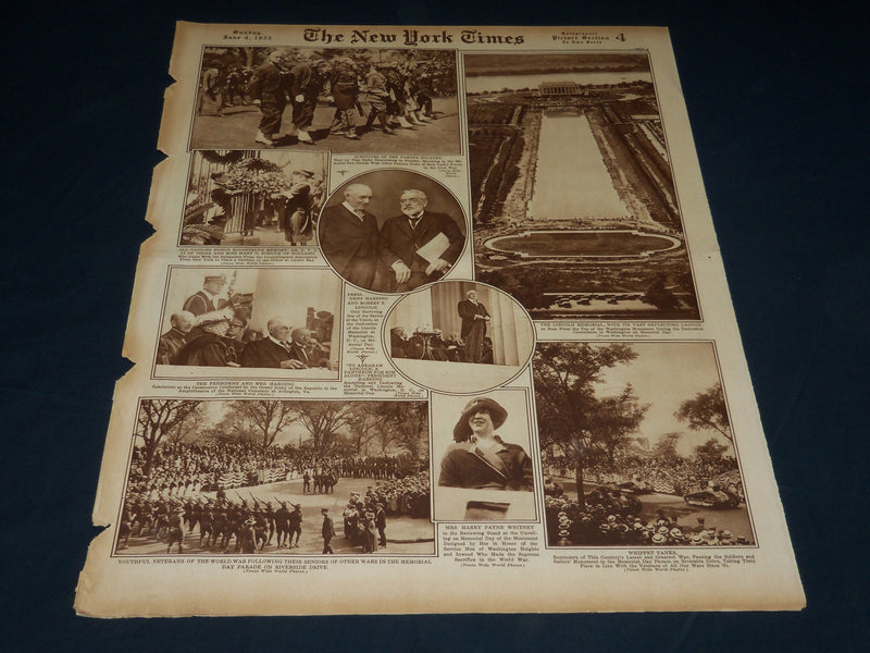 1922 JUNE 4 NEW YORK TIMES PICTURE SECTION NO. 4 & 5 - ROBERT LINCOLN - NT 8865