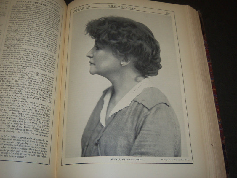 1913 THE BELLMAN MAGAZINE BOUND VOLUME LOT OF 2 COMPLETE YEAR - PHOTOS - R 423
