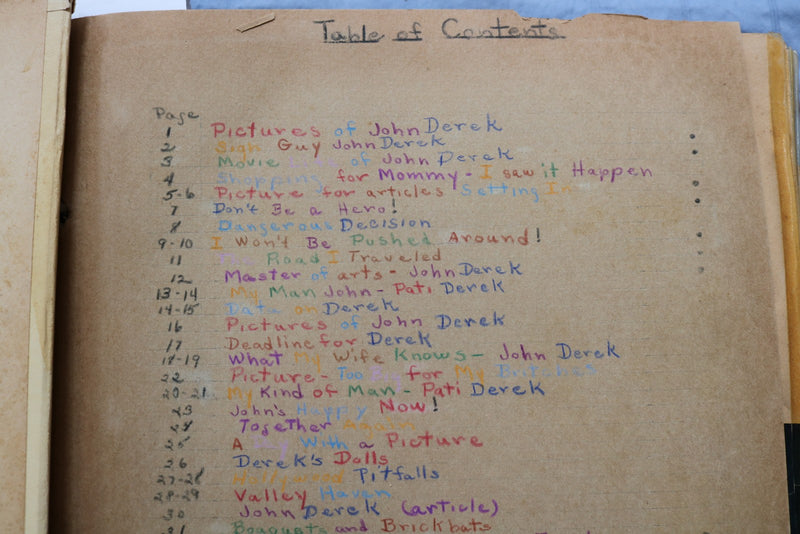 HUGE JOHN DEREK SCRAPBOOK - E 26469