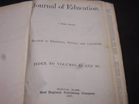 1897 THE JOURNAL OF EDUCATION BOUND VOLUME - GREAT FOLD-OUTS & ILLUS - R 222