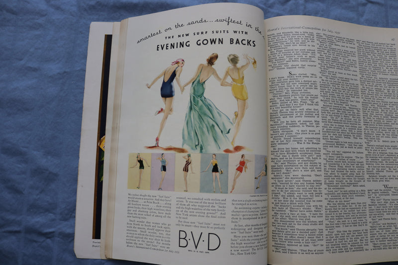 1931 JULY COSMOPOLITAN MAGAZINE - HARRISON FISHER COVER - GREAT ADS - ST 1001R