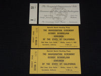 1983-1987 GEORGE DEUKMEJIAN INAUGURATION TICKETS LOT OF 3 - J 9547