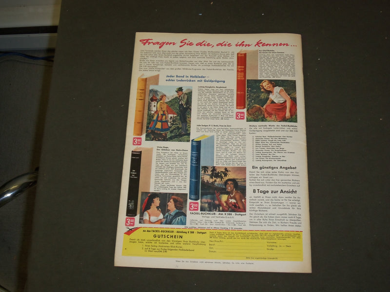 1957 NOV 12 FILM REVIEW (GERMAN) MAGAZINE - NICE PHOTOS, ARTICLES & ADS - B 3987