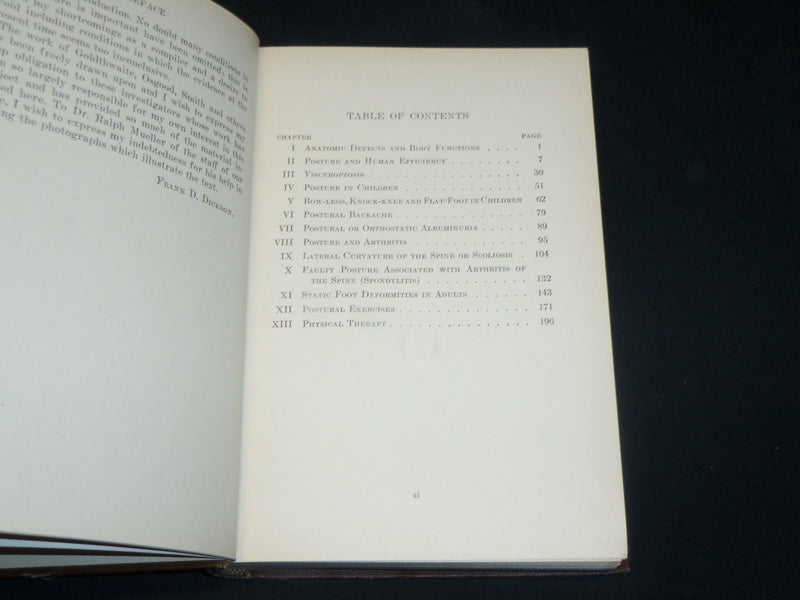 1930 POSTURE IT'S RELATION TO HEALTH BOOK BY FRANK D. DICKSON, M. D. - KD 2763T