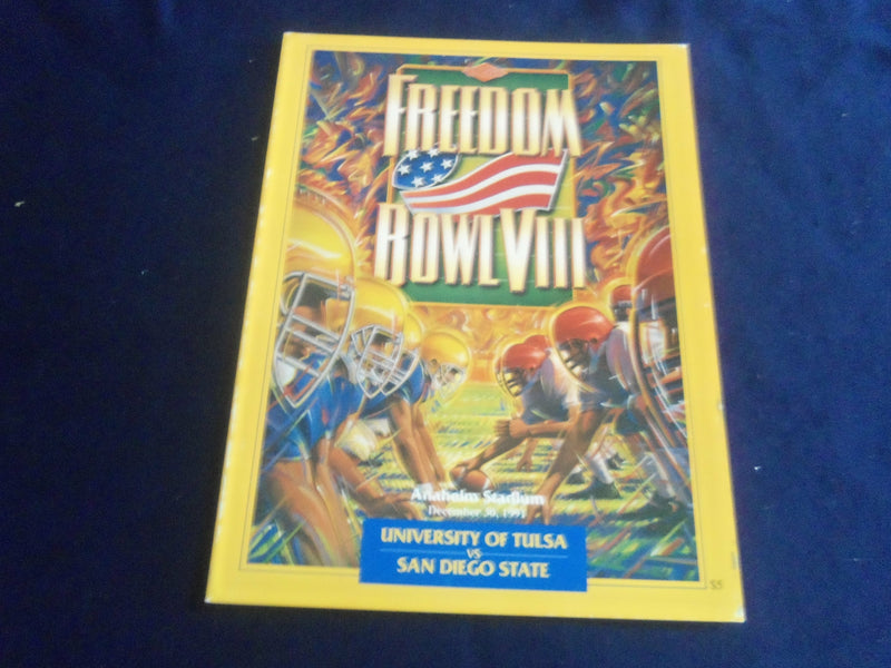 1991 DEC 30 FREEDOM BOWL PROGRAM - UNIV TULSA VS SAN DIEGO STATE UNIV - ST 4027O