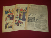 1936 THE BOSTON POST SUNDAY MAGAZINE SECTION LOT OF 3 - DIONNE QUINTS - NP 3801