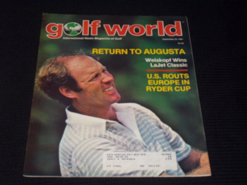 1981 SEPTEMBER 25 GOLF WORLD MAGAZINE - TOM WEISKOPF FRONT COVER - E 6886