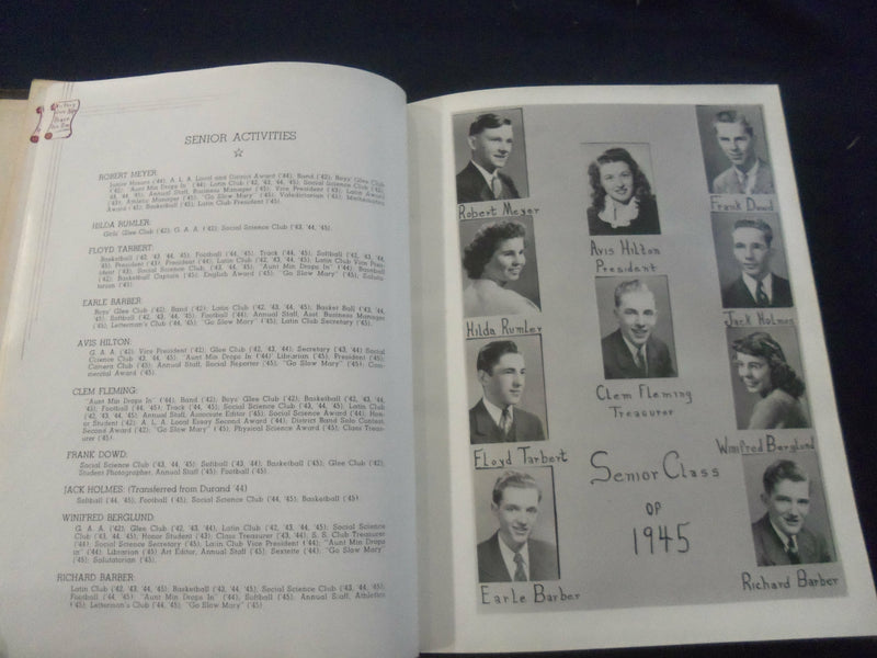 1945 AIM-IGH PECATONICA COMMUNITY HIGH SCHOOL YEARBOOK -PECATONICA, IL- YB 2683