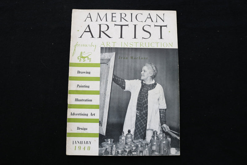 1940 JANUARY AMERICAN ARTIST MAGAZINE - JEAN MACLANE COVER - SP 4183A