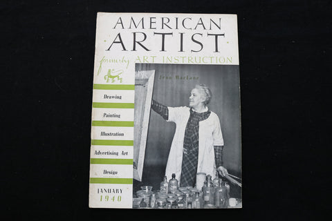 1940 JANUARY AMERICAN ARTIST MAGAZINE - JEAN MACLANE COVER - SP 4183A