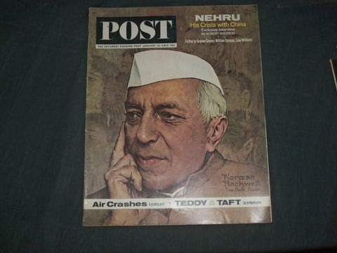 1963 JAN 19 THE SATURDAY EVENING POST MAGAZINE -NEHRU-NORMAN ROCKWELL - SP 2482I