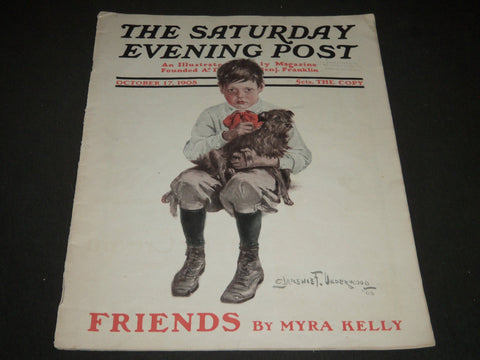 1908 OCTOBER 17 THE SATURDAY EVENING POST MAGAZINE - ILLUSTRATED COVER - SP 850