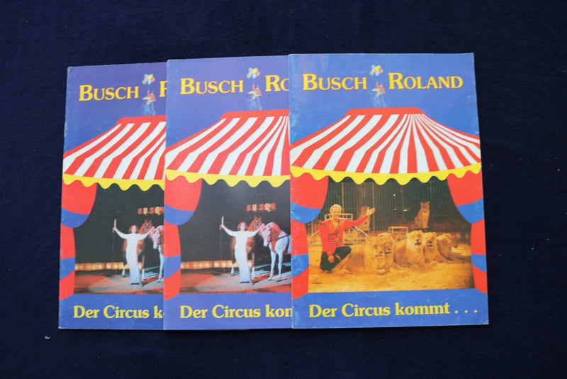 1980'S-1990'S BUSCH ROLAND CIRCUS PROGRAMS - GERMAN - LOT OF 12 - O 3515