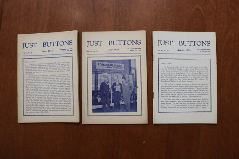 1944-1946 JUST BUTTONS MAGAZINE - LOT OF 13 - O 3925