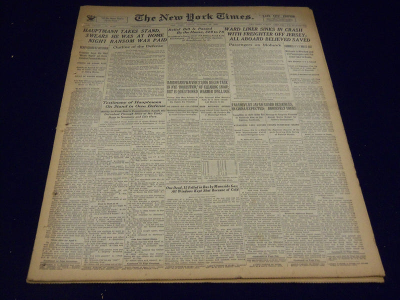 1935 JANUARY 25 NEW YORK TIMES - HAUPTMANN SWEARS HE WAS AT HOME - NT 1951