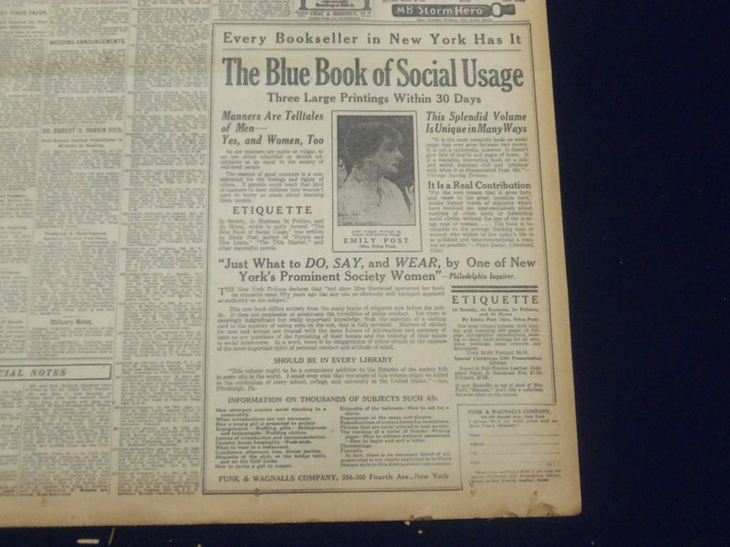 1922 NOVEMBER 27 NEW YORK TIMES - PASTOR SAYS KLAN PLANS WORLD DRIVE - NT 8434