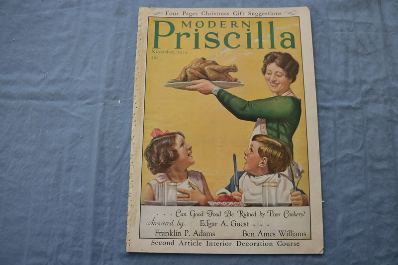 1929 NOVEMBER THE MODERN PRISCILLA MAGAZINE - CAN GOOD FOOD BE RUINED - SP 4783F