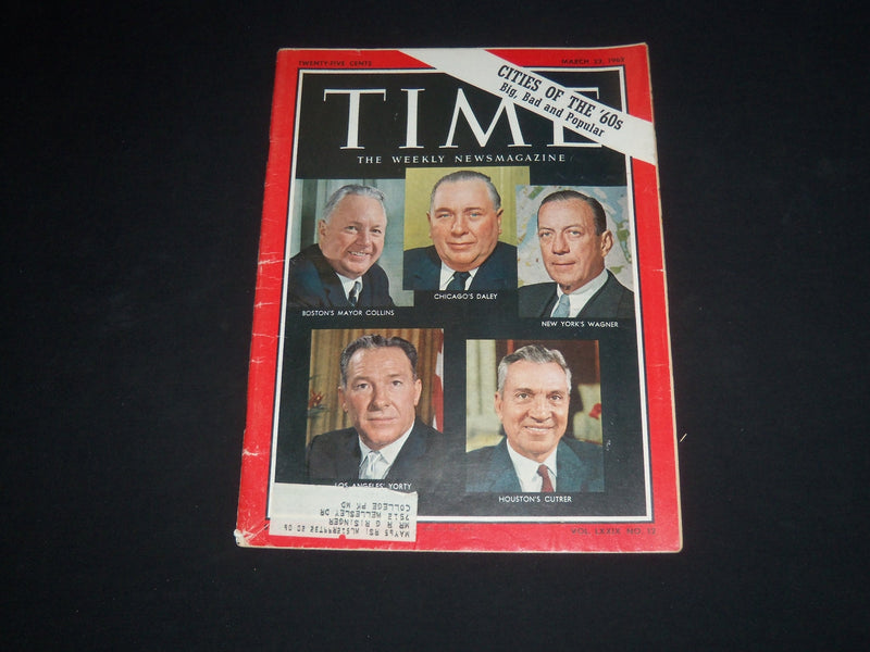 1962 MARCH 23 TIME MAGAZINE - CITIES OF THE '60S - T 1840
