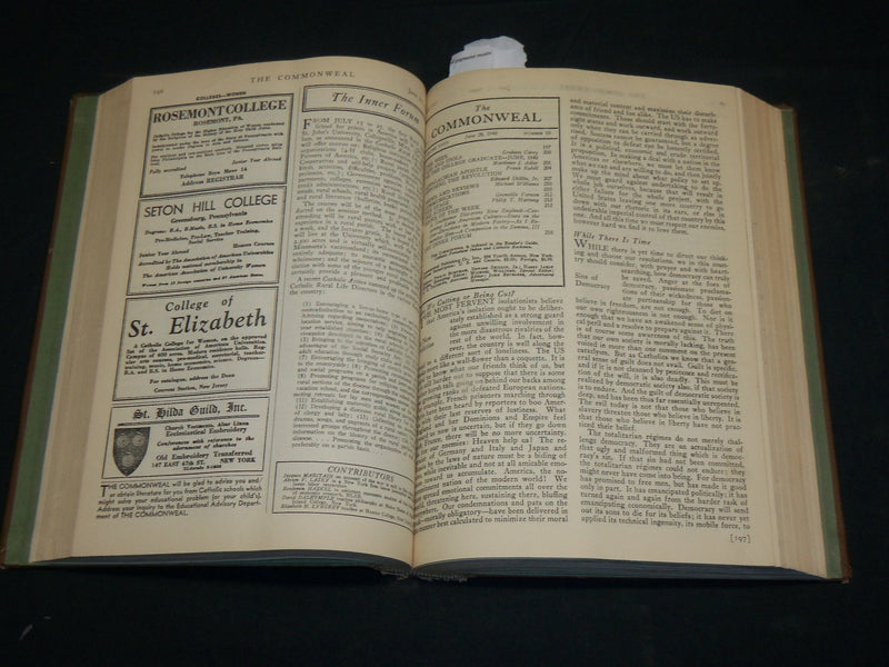 1940 APRIL-OCTOBER THE COMMONWEALTH MAGAZINE BOUND VOLUME NO. 32 - R 383
