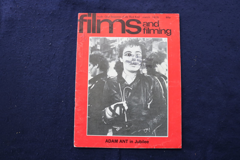1978 MARCH FILMS AND FILMING MAGAZINE - ADAM ANT IN JUBILEE COVER - E 18006