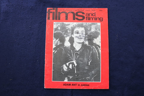 1978 MARCH FILMS AND FILMING MAGAZINE - ADAM ANT IN JUBILEE COVER - E 18006