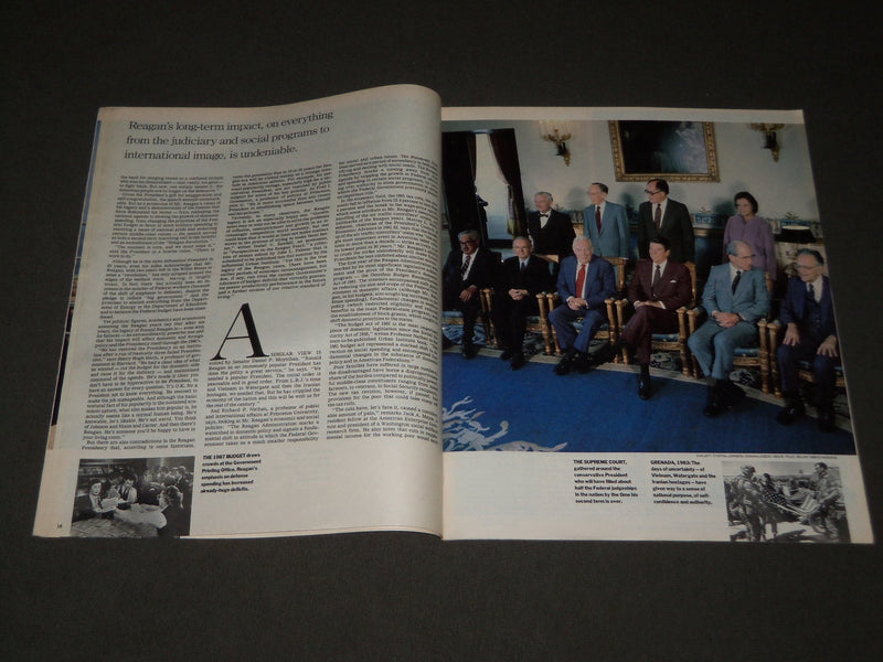 1986 JUNE 22 NEW YORK TIMES MAGAZINE SECTION - RONALD REAGAN COVER - J 3079