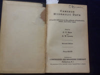 1942 CAMERON HYDRAULIC DATA HARDCOVER BOOK BY G.V. SHAW & A.W. LOOMIS - KD 8488