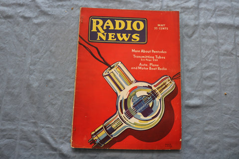 1930 MAY RADIO NEWS MAGAZINE - TRANSMITTING TUBES COVER - ST 1006H