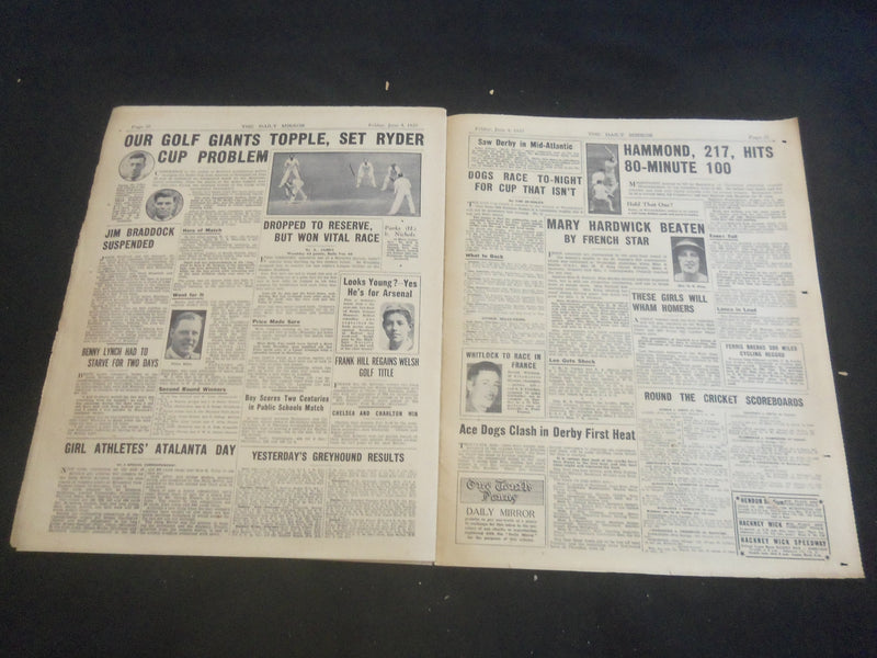 1937 JUNE 4 DAILY MIRROR NEWSPAPER - LONDON - DUKE & DUCHESS OF WINDSOR- NP 5754