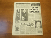 1977 NOVEMBER 1 MIDNIGHT GLOBE NEWSPAPER - ELVIS' FAMILY SPEAKS - NP 4734