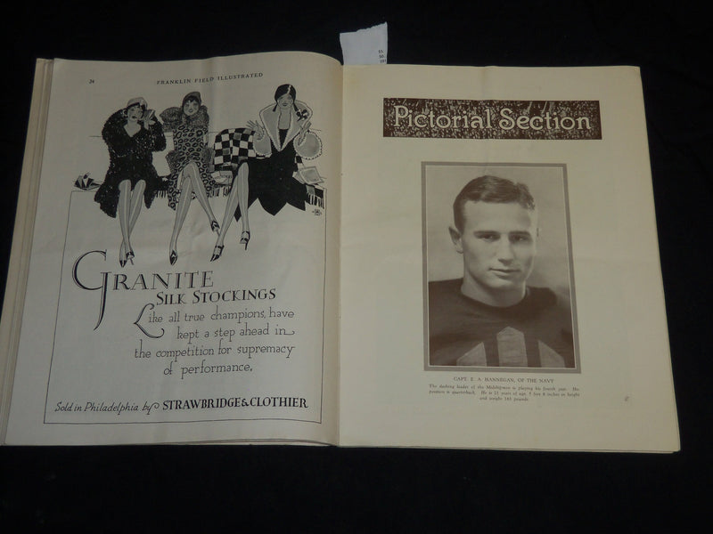 1927 OCTOBER 29 NAVY VS. PENNSYLVANIA COLLEGE FOOTBALL PROGRAM - PHOTOS - J 5760