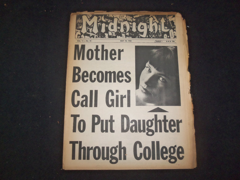 1965 MAY 10 MIDNIGHT NEWSPAPER - MOTHER BECOMES CALL GIRL FOR DAUGHTER - NP 7342