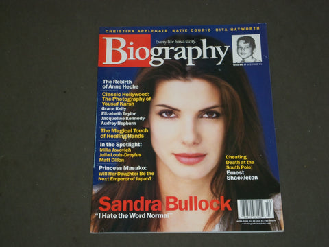 2002 APRIL BIOGRAPHY MAGAZINE - SANDRA BULLOCK COVER - B 3752