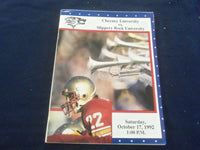 1992 OCT 17 FOOTBALL PROGRAM -CHEYNEY UNIVERSITY VS SLIPPERY ROCK UNIV- SP 1214J