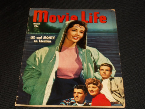 1950 MARCH MOVIE LIFE MAGAZINE - ELIZABETH TAYLOR FRONT COVER - E 1358