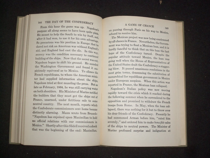 1919 THE DAY OF THE CONFEDERACY HARDCOVER BOOK BY NATHANIEL STEPHENSON - KD 9272