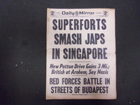 1944 NOV 6 NEW YORK DAILY MIRROR - SUPERFORTS SMASH JAPS IN SINGAPORE - NP 2214