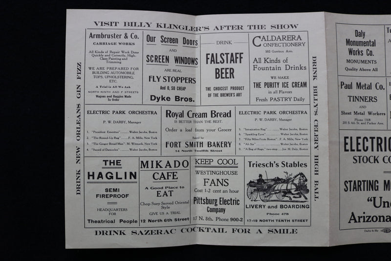 1920'S THE AUDITORIUM THEATRE BEAUTIFUL AT ELECTRIC PARK PROGRAM - K 1898