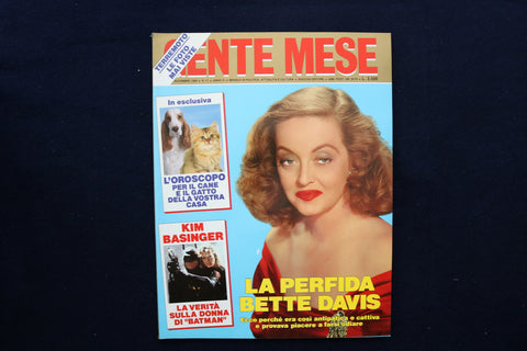 1989 NOVEMBER GENTE MESE MAGAZINE - BETTE DAVIS COVER - E 12084