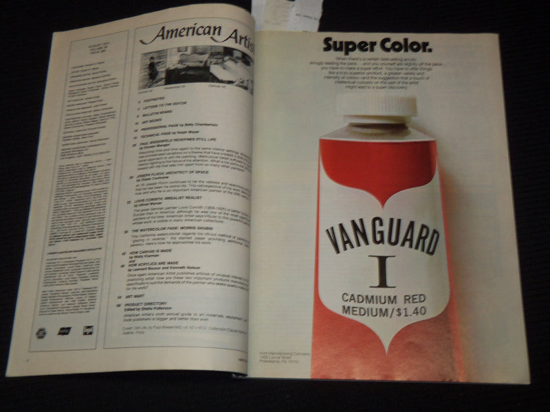 1974 AUGUST AMERICAN ARTIST MAGAZINE - PRODUCT DIRECTORY - SP 3136A