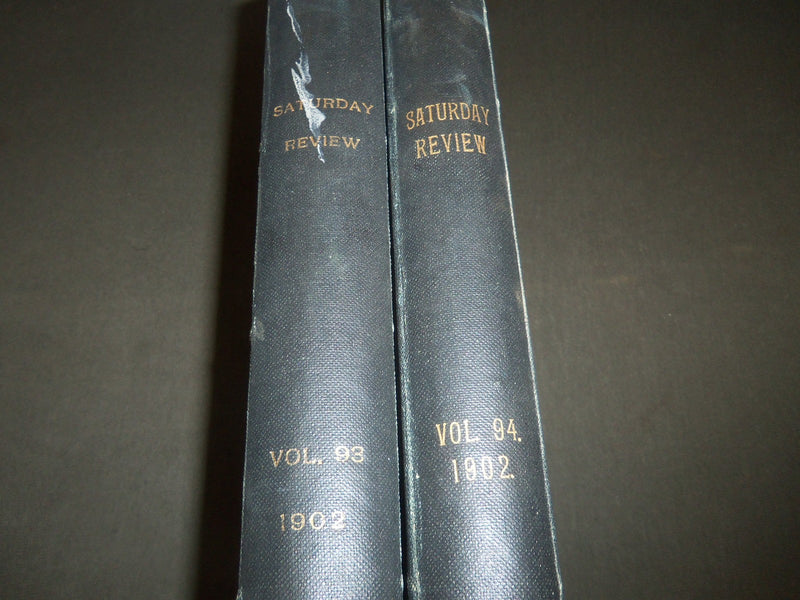 1902 SATURDAY REVIEW 2 BOUND VOLUMES - COMPLETE YR- PUBLISHED IN LONDON - R 1088