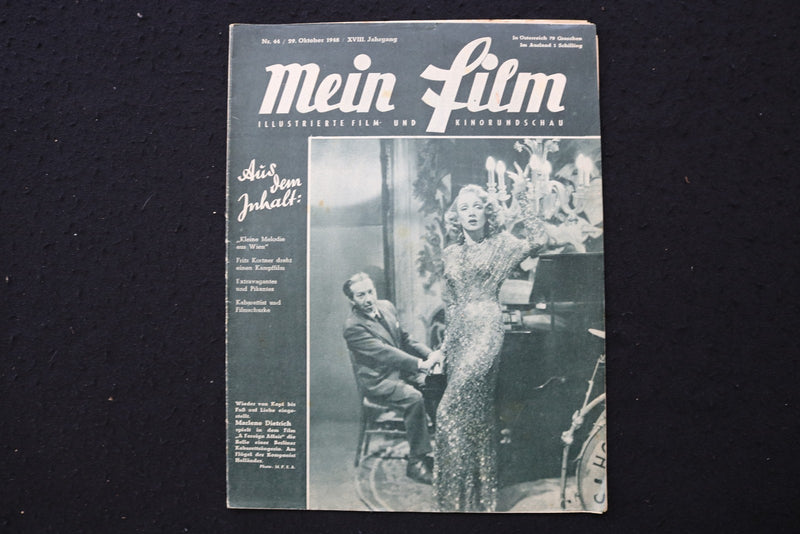 1948 OCTOBER 29 MEIN FILM MAGAZINE - MARLENE DIETRICH COVER - E 25085