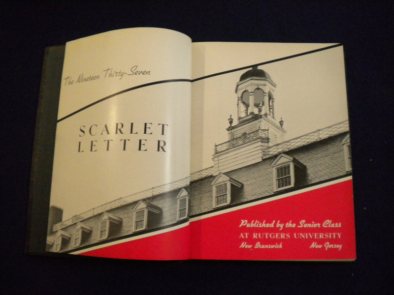 1937 SCARLET LETTER RUTGERS UNIVERSITY YEARBOOK - NEW BRUNSWICK, NJ - YB 2987